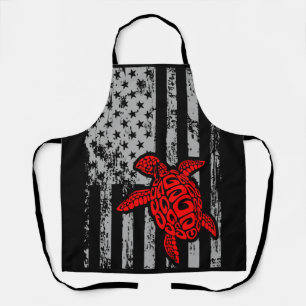 Amerikanische Flagge Schildkröte 4. Juli USA Schürze