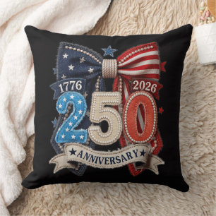 Amerikanische Flagge Schleife 250. Jubiläum Patrio Kissen