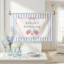 Amerikanische Flagge Schleifen Mädchen Geburtstag