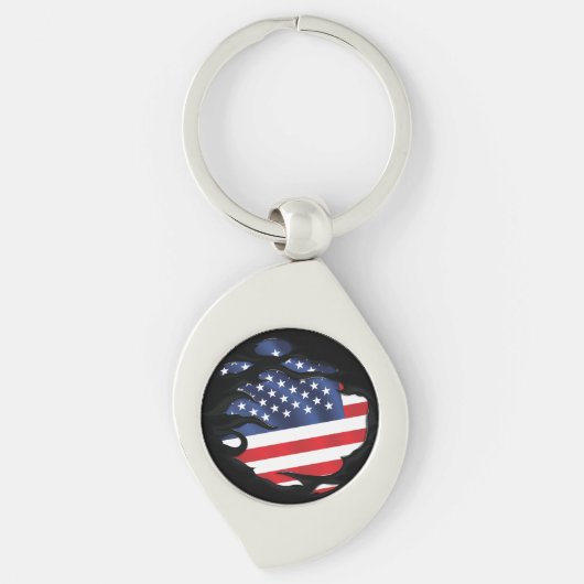 Amerikanische Flagge Schlüsselanhänger (Vorderseite)