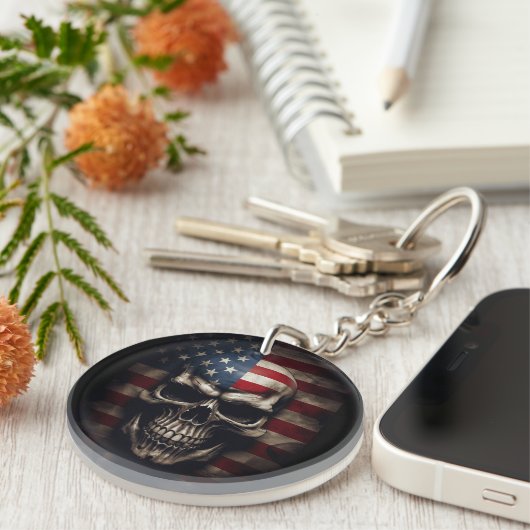 Amerikanische Flagge Schlüsselanhänger (Vorderseite rechts)