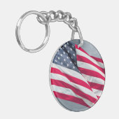 Amerikanische Flagge Schlüsselanhänger (Vorderseite links)