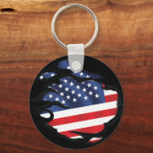 Amerikanische Flagge Schlüsselanhänger (Rückseite)