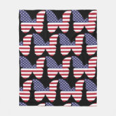 Amerikanische Flagge Schmetterling, patriotisch,4. Fleecedecke (Vorderseite)