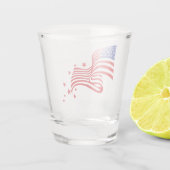 Amerikanische Flagge Schnapsglas (Rückseite)
