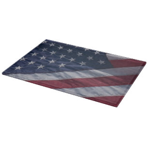 Amerikanische Flagge. Schneidebrett