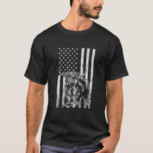 Amerikanische Flagge Schottisches Rind  Schottisch T-Shirt