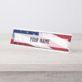 Amerikanische Flagge Schreibtischnamensplakette (Vorderseite )