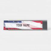 Amerikanische Flagge Schreibtischnamensplakette (Vorderseite )