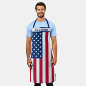 Amerikanische Flagge Schürze (Getragen)