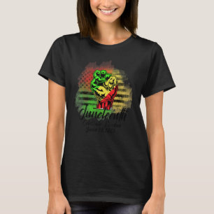 Amerikanische Flagge Schwarze Unabhängigkeit 1865 T-Shirt