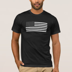 Amerikanische Flagge - Schwarzweiss-Version T-Shirt