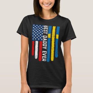Amerikanische Flagge - Schweden - beste Daddy-je-F T-Shirt