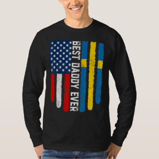 Amerikanische Flagge - Schweden - beste Daddy-je-F T-Shirt