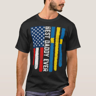 Amerikanische Flagge - Schweden - beste Daddy-je-F T-Shirt