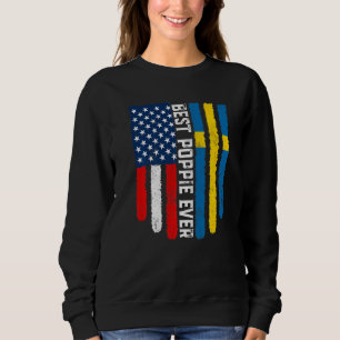 Amerikanische Flagge & Schwedenflagge Beste Poppie Sweatshirt