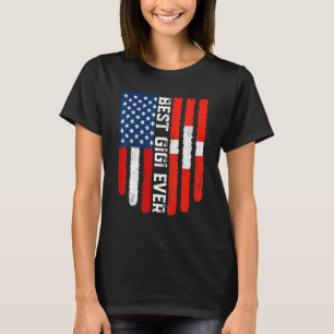 Amerikanische Flagge Schweiz Flagge Bestes Gigi je T-Shirt