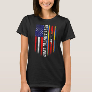 Amerikanische Flagge & Schweizer Flagge Beste Tant T-Shirt