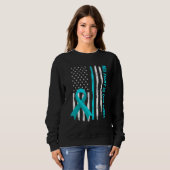Amerikanische Flagge sein Kampf ist mein Kampf Pot Sweatshirt (Vorne ganz)