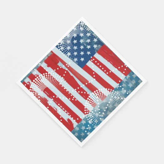 Amerikanische Flagge Serviette (Ecke)