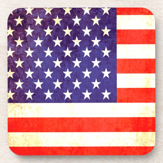 Amerikanische Flagge Set von 6 patriotischen Unter Untersetzer (Vorderseite)