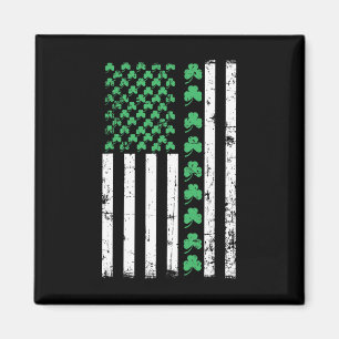 Amerikanische Flagge Shamrocks St Patricks Day Vin Magnet