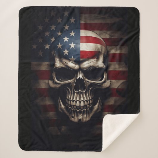 Amerikanische Flagge Sherpadecke (Vorderseite)
