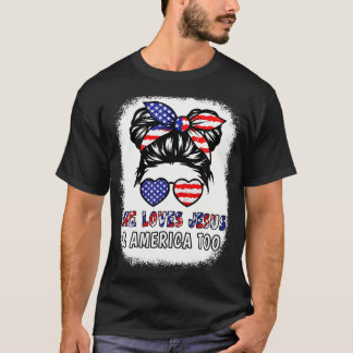 Amerikanische Flagge Sie Liebe Jesus America zu Ch T-Shirt
