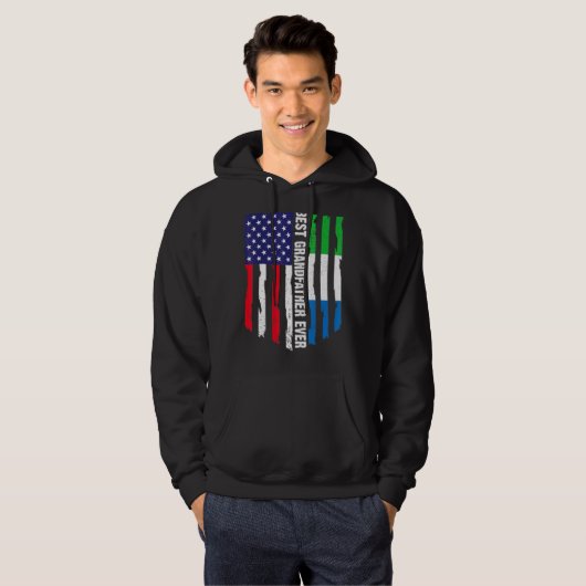 Amerikanische Flagge Sierra Leone beste Flagge Gro Hoodie (Vorne ganz)