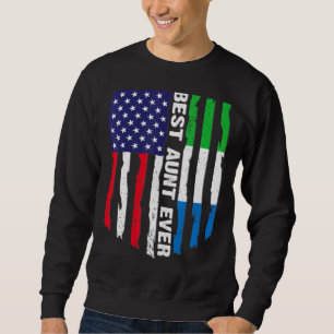 Amerikanische Flagge Sierra Leone Flag Beste Tante Sweatshirt