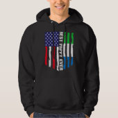 Amerikanische Flagge Sierra Leone Flag Bestes Papp Hoodie (Vorderseite)