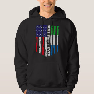 Amerikanische Flagge Sierra Leone Flag Bestes Papp Hoodie