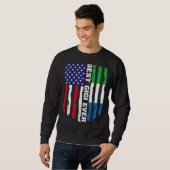 Amerikanische Flagge Sierra Leone Flagge Beste Gig Sweatshirt (Vorne ganz)