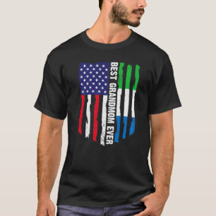 Amerikanische Flagge Sierra Leone Flagge Beste Gro T-Shirt