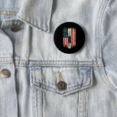 Amerikanische Flagge Skifahrer _3 Button (Beispiel)