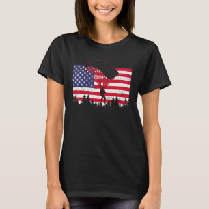 Amerikanische Flagge Skydiving Cool Skydiving Männ T-Shirt