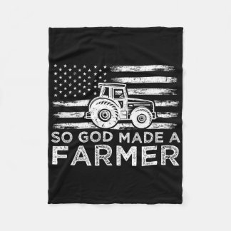 Amerikanische Flagge So hat Gott einen Farmer gema Fleecedecke