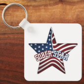 Amerikanische Flagge Sober Star, Sobriety Annivers Schlüsselanhänger (Vorderseite)