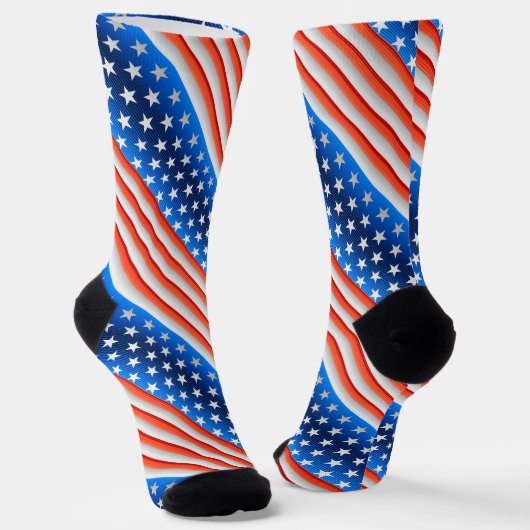 Amerikanische Flagge Socken (Gewinkelt)