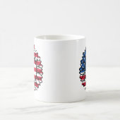 Amerikanische Flagge Sonnenblume-32222 Kaffeetasse (Mittel)
