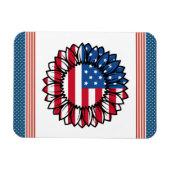Amerikanische Flagge Sonnenblume-32222 Magnet (Horizontal)