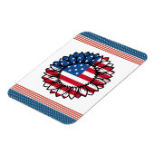 Amerikanische Flagge Sonnenblume-32222 Magnet (Linke Seite)
