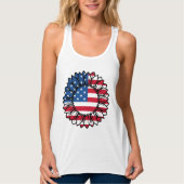 Amerikanische Flagge Sonnenblume-32222 Tank Top (Vorderseite)