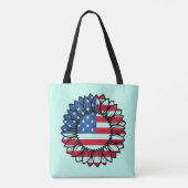 Amerikanische Flagge Sonnenblume-32222 Tasche (Rückseite)