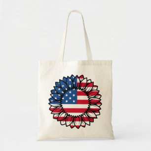 Amerikanische Flagge Sonnenblume-32222 Tragetasche