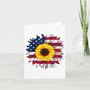 Amerikanische Flagge Sonnenblume 4. Juli Unabhängi Karte
