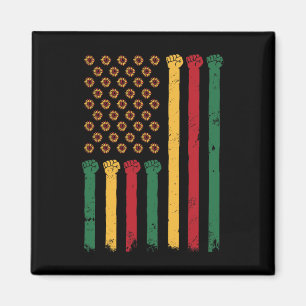 Amerikanische Flagge Sonnenblume Juneteenth Blm Bl Magnet