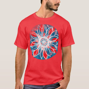 Amerikanische Flagge Sonnenblume Vintage 4. Juli U T-Shirt