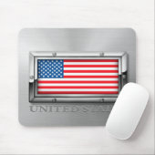 Amerikanische Flagge (Stahl) Mousepad (Mit Mouse)
