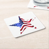 Amerikanische Flagge, Star 4. Juli Untersetzer (angewinkelt)